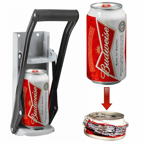 Can Crusher Wall Mounted Large Beer Bottle Opener Recycling