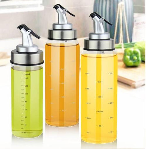 180ml Glass Olive Oil Vinegar Dispenser Pourer Seasoning Bottle