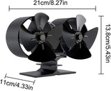 8 Blades Double Head Fireplace Fan