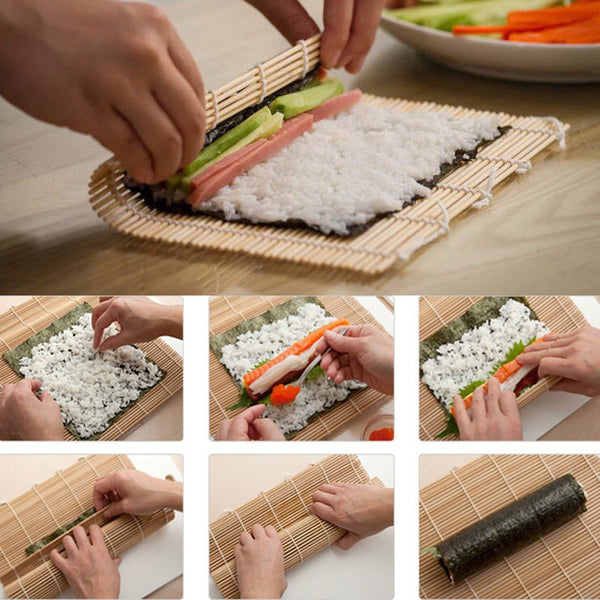 Sushi Maker Kit Rice Roll DIY Mould Roller Mat