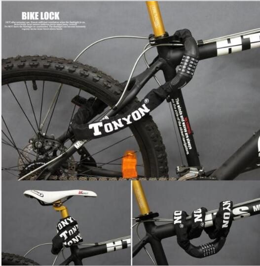 Bicycle 5 digit Password Lock Steel Chain