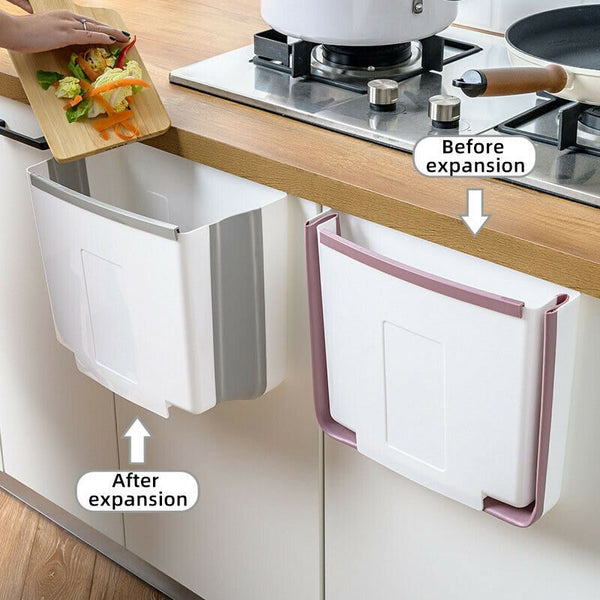 Folding Wall Mounted Kitchen Cabinet Door Hanging Bin