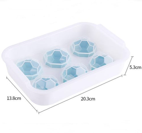 6-grid Silicone Ice Cube Tray Ball Maker Ice Hockey Round Mould