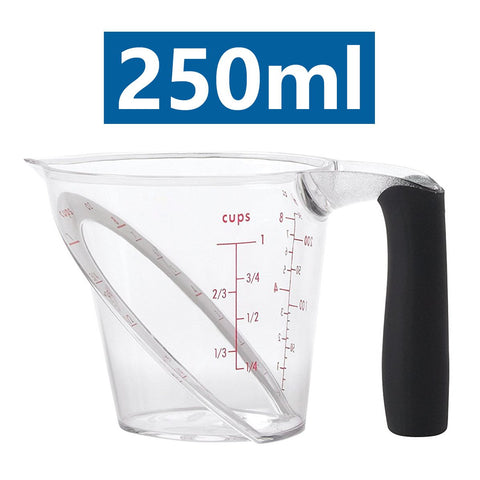 250ml Clear Plastic Measuring Jug Pour Spout Container