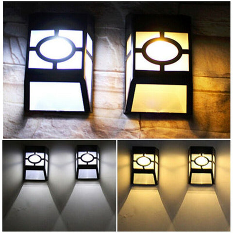 LED Solar Wall Light Indoor Outdoor Garden Path