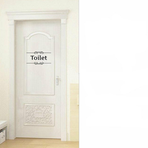 Art Bathroom Toilet Door Sign Decoration Vinyl Wall Stickers