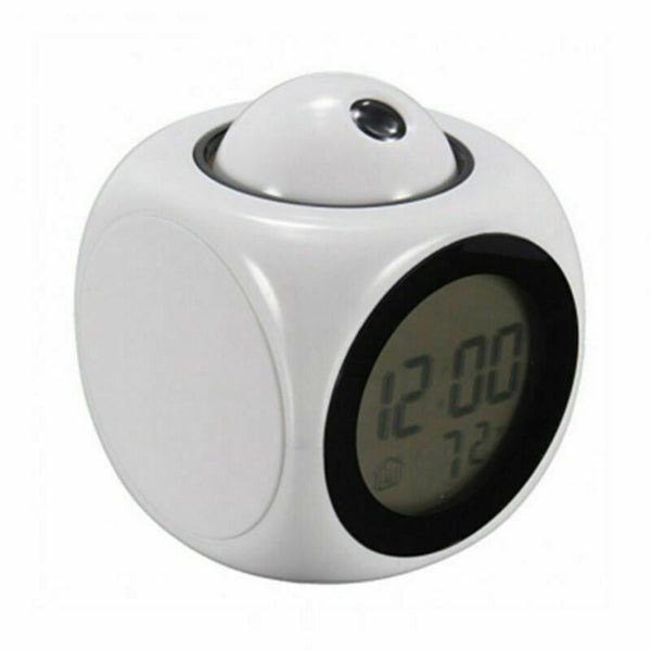 Alarm Clock LED Wall/Ceiling Projection LCD Digital Talking