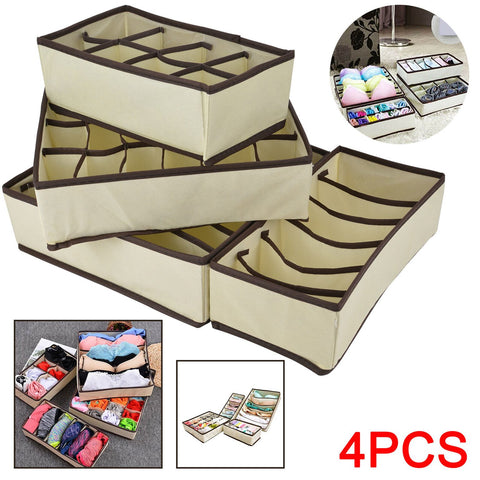 Foldable Underwear Storage Bra Socks Box Dividers