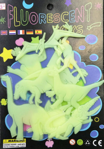 9pc Dinosaur Dragon Glow in Dark Wall Stickers