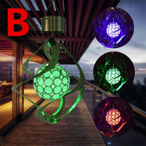 Solar Powered Wind Chime Light LED Hanging Color Changing