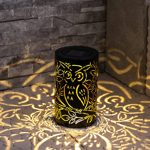 LED Metal Solar Light Garden Decorative Silhouette Lantern