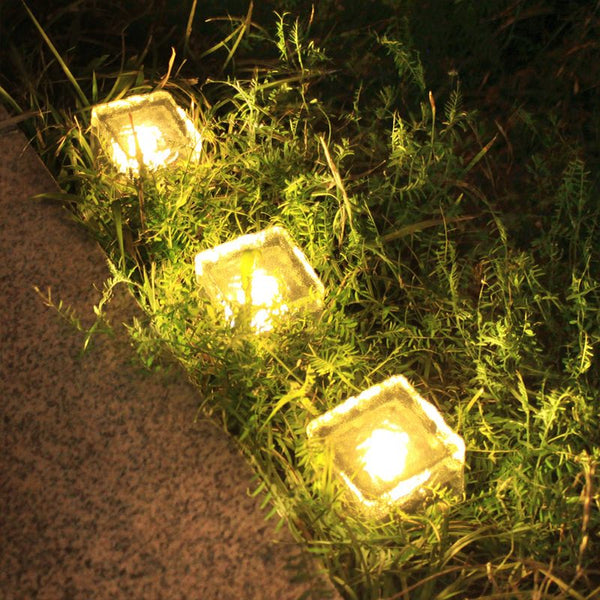 Solar Power Lamp LED Glass Underground Outdoor Waterproof Lawn