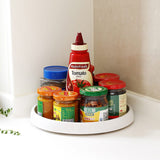 Round Rotating Spice Storage Rack Tray Turntable