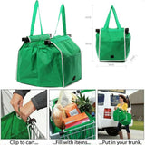 Reusable Grocery Clip-To-Cart Supermarket Shopping Bag