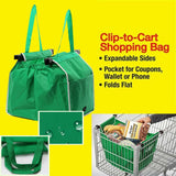 Reusable Grocery Clip-To-Cart Supermarket Shopping Bag