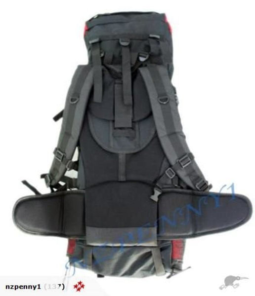 Red Tramping Pack Back Pack Bag 80L