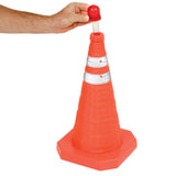 Collapsible Safety Cone with LED Lights 50cm