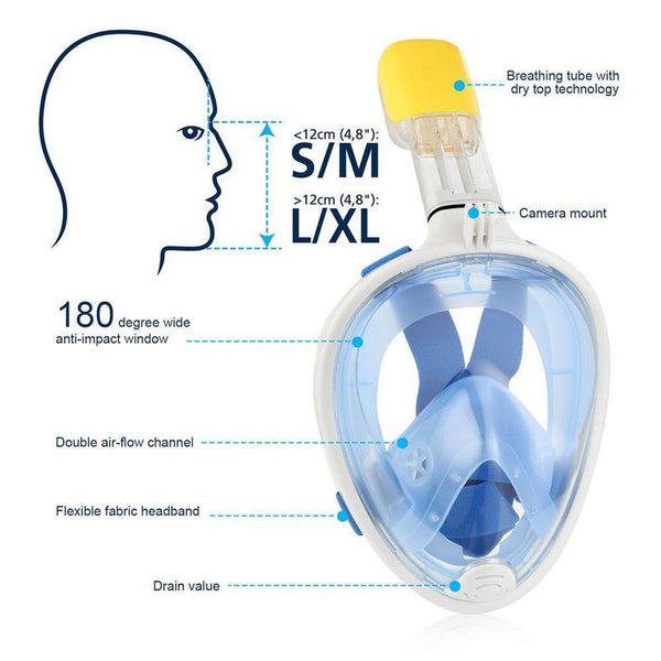 Snorkel Mask L/XL Blue