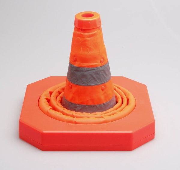 Collapsible Safety Cone with LED Lights 50cm