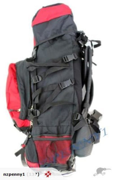 Red Tramping Pack Back Pack Bag 80L