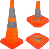 Collapsible Safety Cone with LED Lights 50cm