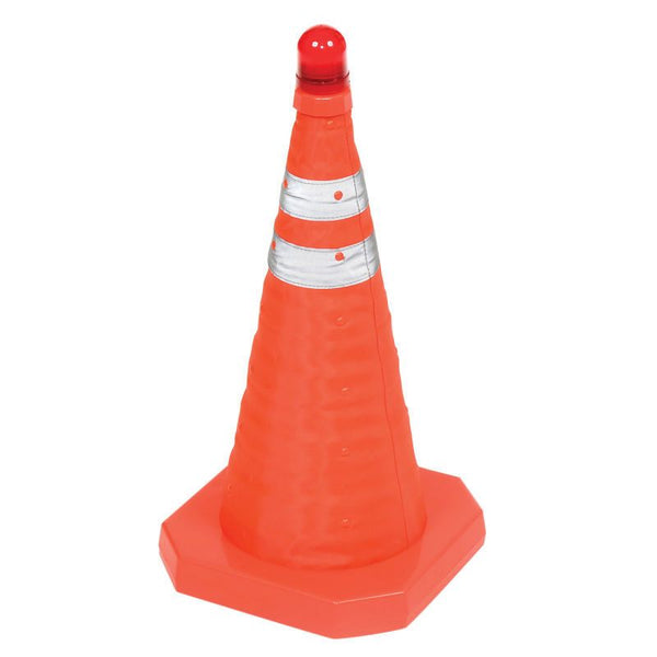 Collapsible Safety Cone with LED Lights 50cm