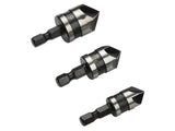 Countersink Drill Bit Set 1/4" Hex Quick Change Bit 12mm 16mm 19mm