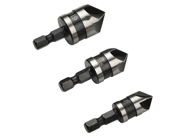 Countersink Drill Bit Set 1/4" Hex Quick Change Bit 12mm 16mm 19mm