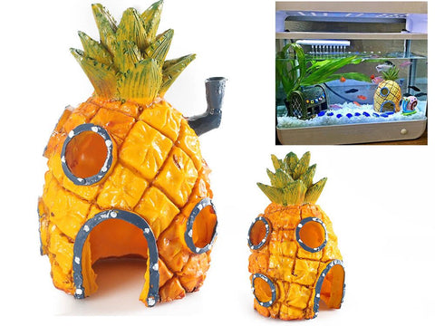 Fish Tank Ornament Aquarium Decoration - Pineapple House