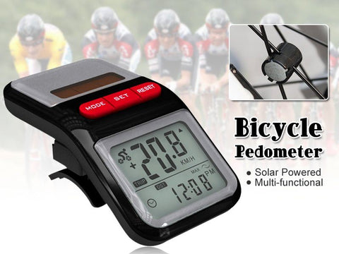 Bike Computer Odometer Speedometer - Solar Powered