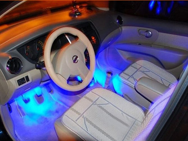 LED Car Interior Lighting Kit - Blue Light