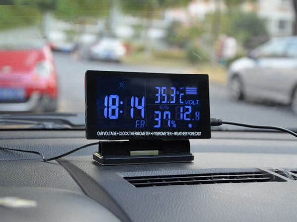 Car Clock Thermometer + Car Charger