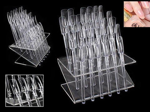 Nail Art False Tips Display Rack Stand + 32 Pop Sticks