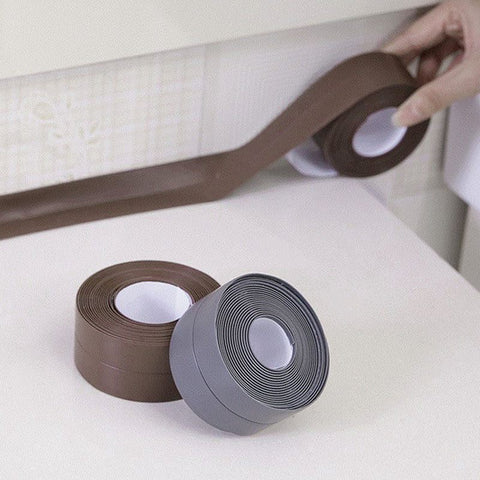 3.2M Sealing Strip Self-Adhesive Sealing Tape for Kitchen Bathroom - Brown