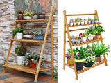 Ladder Shelves Flower Stand