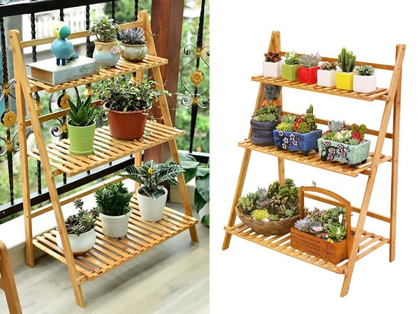 Ladder Shelves Flower Stand