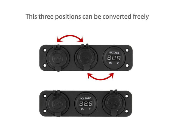 USB Voltmeter Lighter Socket 12V