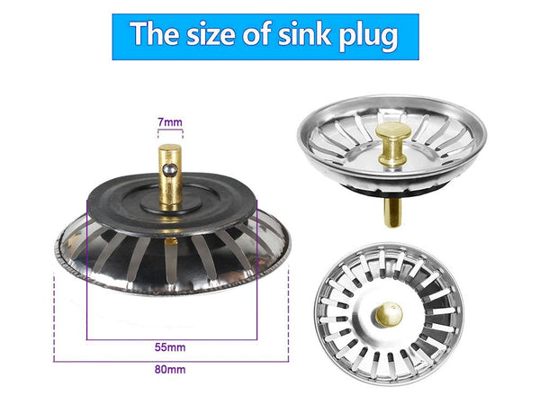 Kitchen Sink Drain Strainer Waste Plug Sink Filter