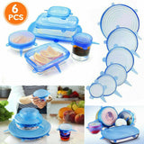 Food Storage Silicone Lids Cover 6pcs Set