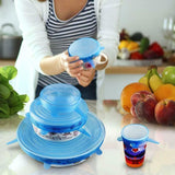 Food Storage Silicone Lids Cover 6pcs Set