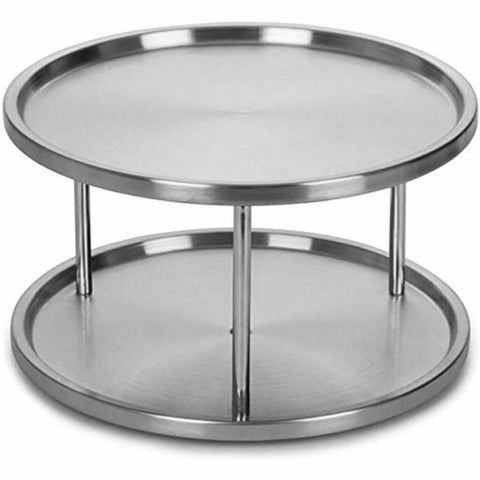 2pcs Lazy Susan Turntable Rotating Kitchen Organiser