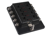 12V 10 Way Blade Fuse Box w