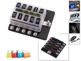 12V 10 Way Blade Fuse Box w