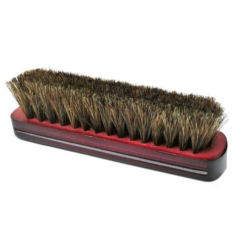 Shoe Shine Buffing Brush Horse Hair Wood Handle