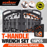 16pcs T-Handle Hex Key