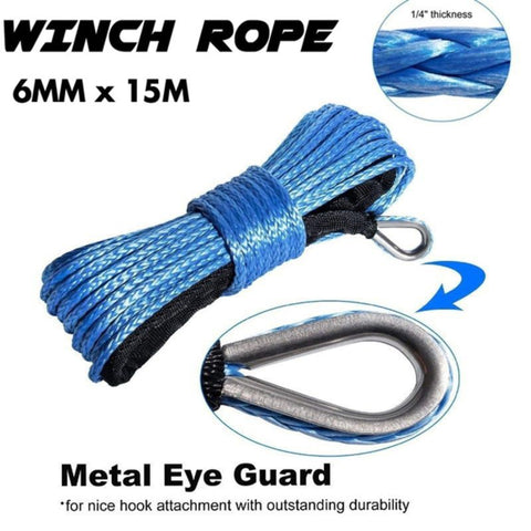 Winch Rope Red 6mm x 15m