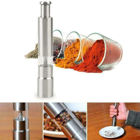 Thumb Push Salt Pepper Spice Sauce Grinder