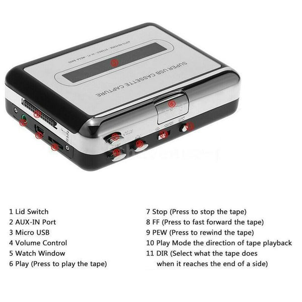 USB Cassette Player Tape to MP3 Converte