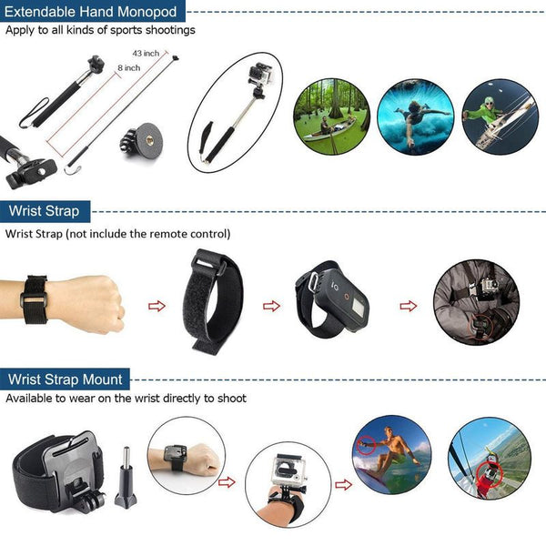 Action Camera Accessories for GoPro HERO