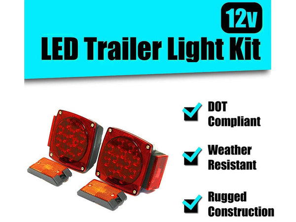 LED Trailer Lights 12V + Wiring Harness